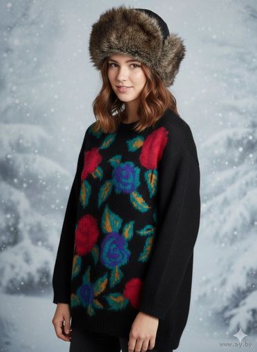 Винтажный мохеровый свитер, связан вручную, новый, размер S-L