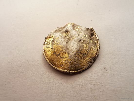 Медальон средневековья (образок, жетон) серебро с позолотой