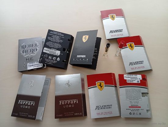 Парфюм мужской FERRARI (3 аромата) ПРОБНИКИ-миники (1,5-1,9мл)