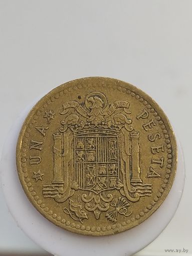 1 песета Испания 1966 года в звезде 1969 лот 45