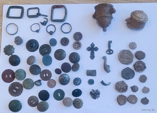 С 1 Рубля Без МЦ, Царизмы: Пуговицы, кольца, крестик, пломбы, лампады, пряги, копанина