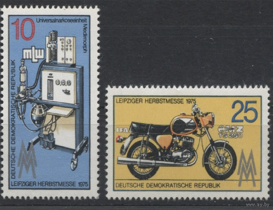 ГДР. Германия 1975 год. Лейпцигская осенняя ярмарка. Мотоцикл.**