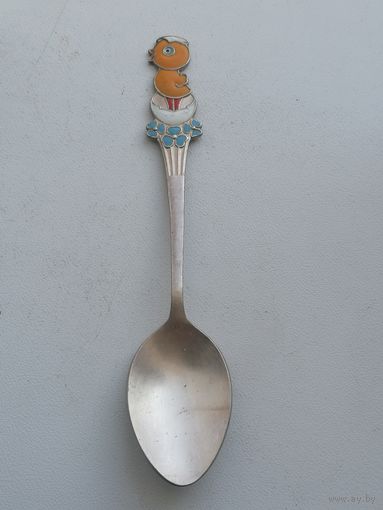 Ложка чайная, мельхиор, эмали