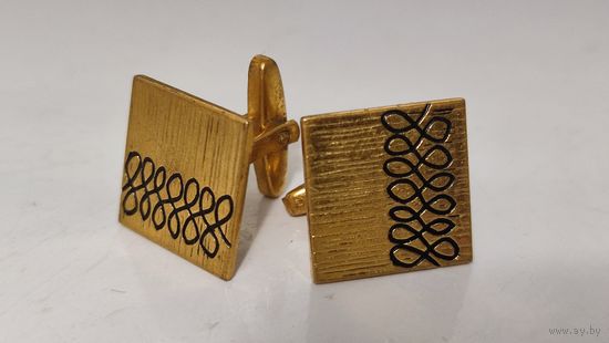 Запонки.Клеймо ЛЮМ.Позолота на аффинаж