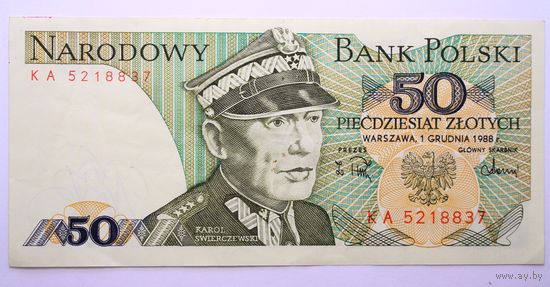 Польша, 50 злотых 1988 год, KA.