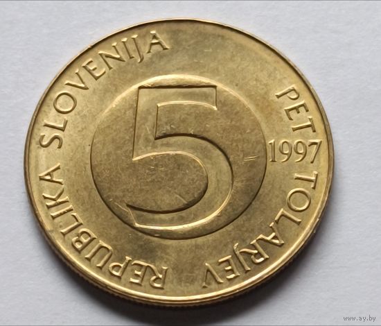 Словения. 5 толаров 1997 года.