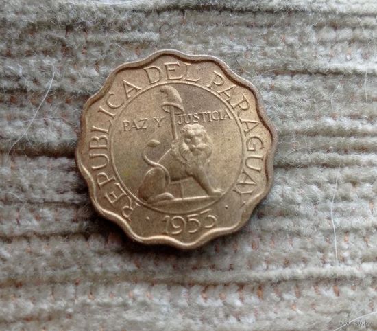 Werty71 Парагвай 10 сентимо 1953  Лев