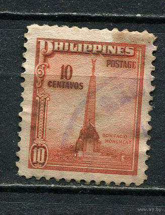 Филиппины - 1947 - Памятник Бонифацио 10С - [Mi.463] - 1 марка. Гашеная.  (Лот 20JT)-T25P3