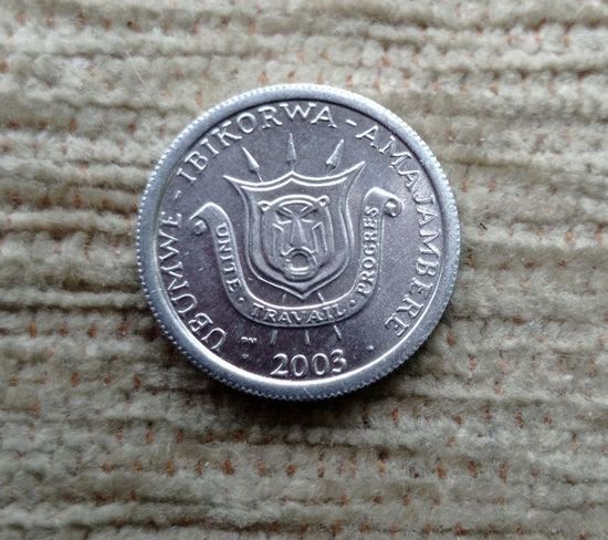 Werty71 Бурунди 1 франк 2003 Лев