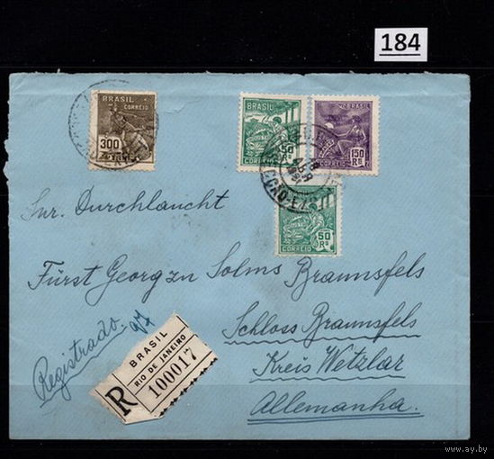 БРАЗИЛИЯ - КОНВЕРТ - 1921