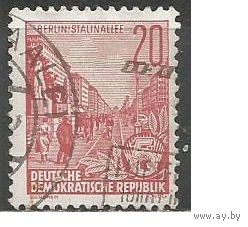 ГДР. Пятилетка. Строительство. Стандарт. 1957г. Mi#580.