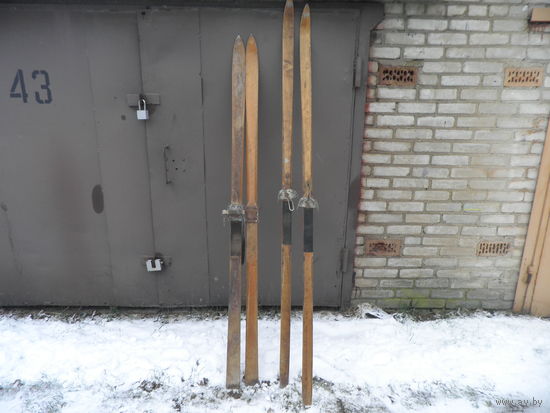 Ретро-лыжи Телеханы БССР 2 пары,для интерьера и не только времён СССР 60-е г.