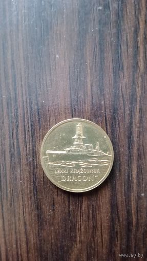 2 злотых 2012 Крейсер "Дракон"