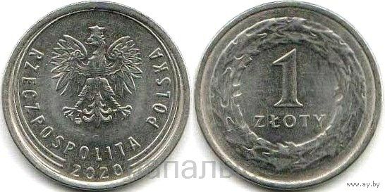 Польша 1 злотый 2020