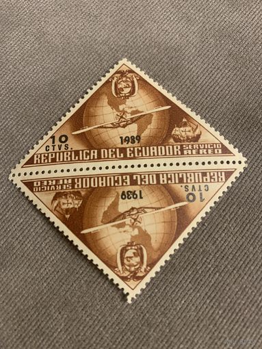 Эквадор 1939. Открытие Америки Колумбом. Сцепка