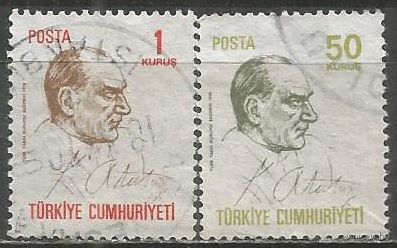 Турция. Кемаль Ататюрк. 1969г. Mi#2163-64. Серия.