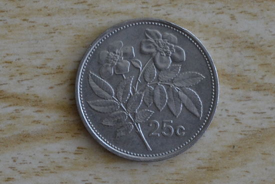 Мальта 25 центов 1991 с 1 руб