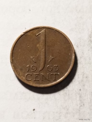 Нидерланды 1 цент 1963