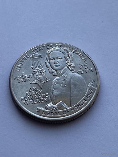 25 центов 2024 г., Мэри Эдвардс Уокер, США.