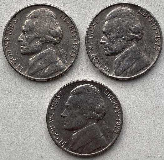 США 5 центов 1973 г. Цена за 1 шт.