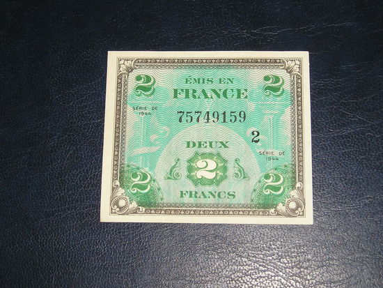 Франция, Союзная оккупация 2 Фр. 1944 UNC