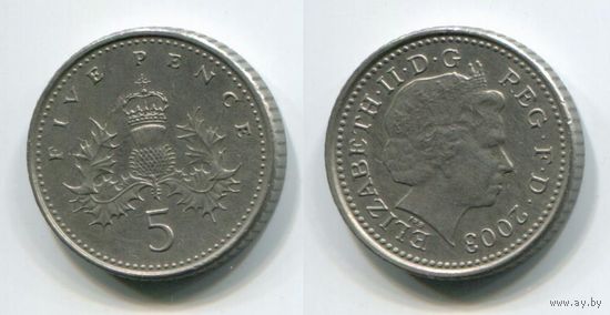 Великобритания. 5 пенсов (2003, XF)