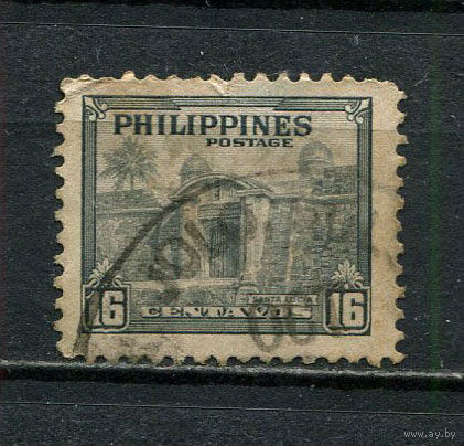 Филиппины - 1947 - Ворота Санта-Люсия 16С - [Mi.465] - 1 марка. Гашеная.  (Лот 21JT)-T25P3