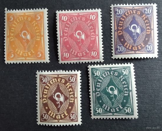 Германия, Веймарская республика 1922г. Mi205-209