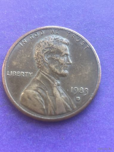США 1 цент 1983 D