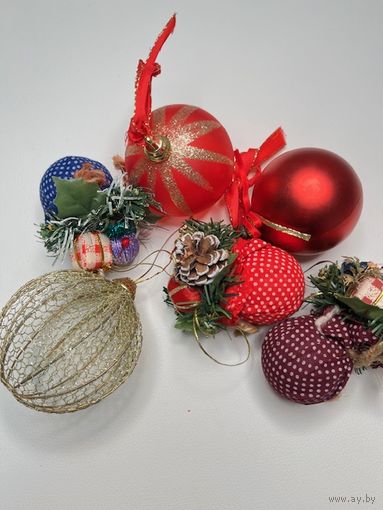 Новогодние, ёлочные игрушки . Лот 1. С рубля.