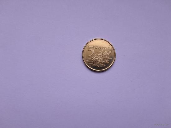 5 грошей 2025 года. Польша. UNC