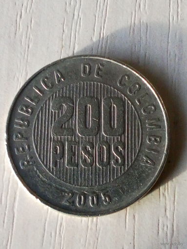 Колумбия 200 песо 2005г.