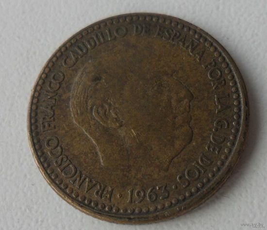 1 песета Испания 1963 г.в.