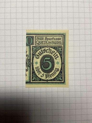 5 пфенигов (нотгельды) г. Германия.-2012