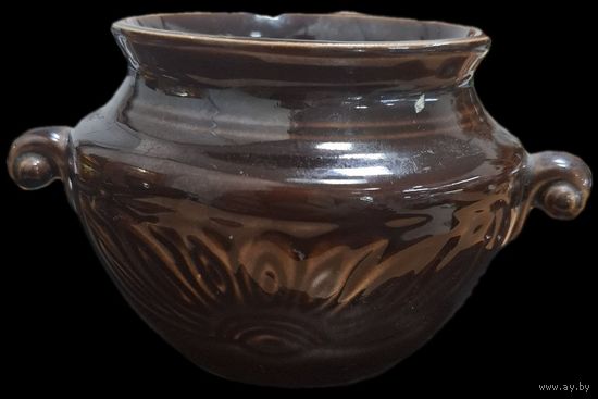 Горшок для тушения, керамический. Винтажный