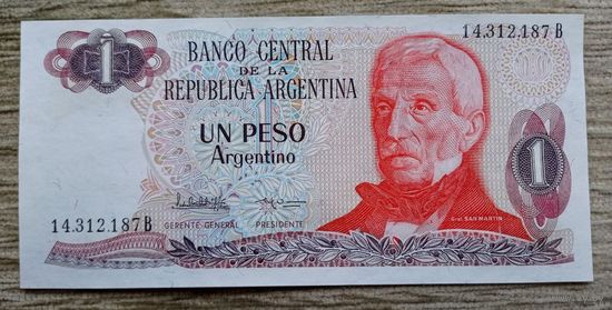 Werty71 Аргентина 1 песо 1983 - 1984 UNC банкнота