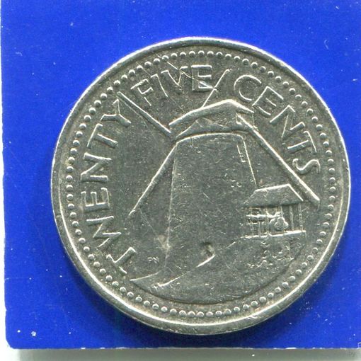 Барбадос 25 центов 1998