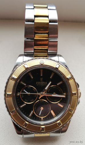 Часы кварцевые Festina F16691/1, диаметр 40