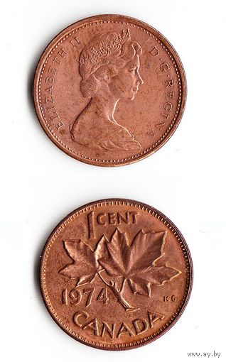 1 цент Канада 1974 года