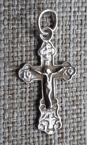 Крестик православный, маленький, Ag, #2. В коллекцию.