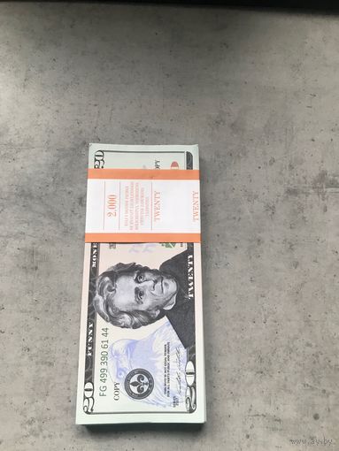 Сувенирные банкноты 20 долларов США 100шт. 1
