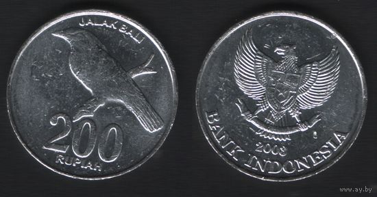 Индонезия km66 200 рупий 2003 год (_брак(om1(0(2 малый разворот ТОРГ
