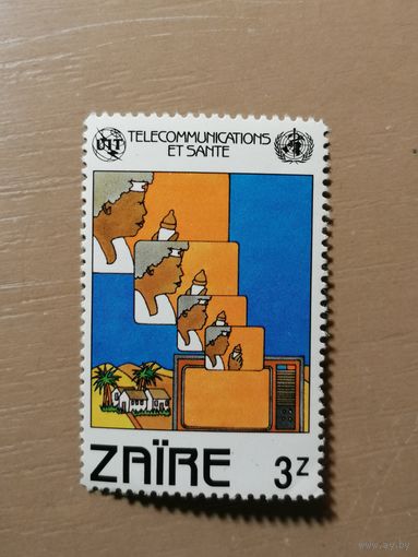 Заир (ДР Конго), 1982 год. Телекоммуникации и здравоохранение MNH