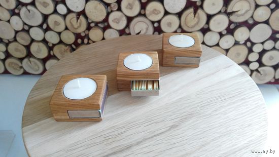 Подсвечники деревянные Дуб