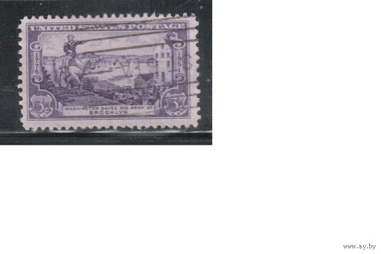 США-1951, (Мих.621), гаш. , Война, Армия, Вашингтон (одиночка),