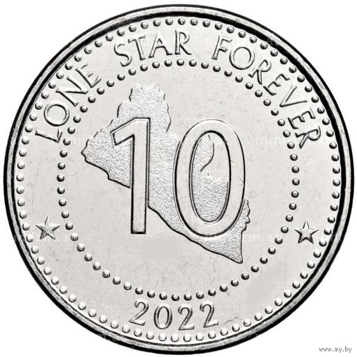 Либерия 10 долларов, 2022 UNC