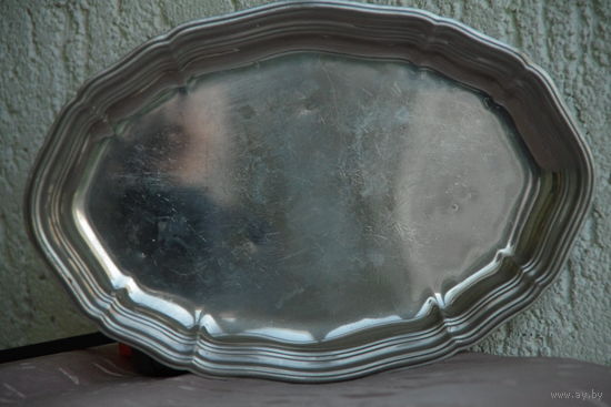 Поднос с серебрением  ( 16,5 см х 22 см )