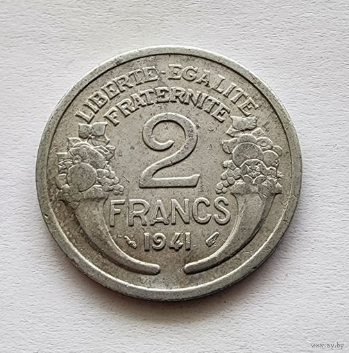 Франция 2 франка, 1941 Алюминий /серый цвет/