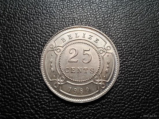 Белиз 25 центов 1989