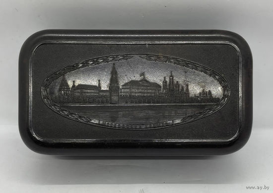 Бакелитовая коробка 1950-х СССР. Соцреализм